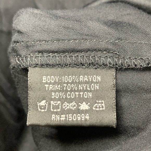 NWT Belldini Black Sheer Chevron Lace Flowy Blouse, size 2X - Picture 8 of 11